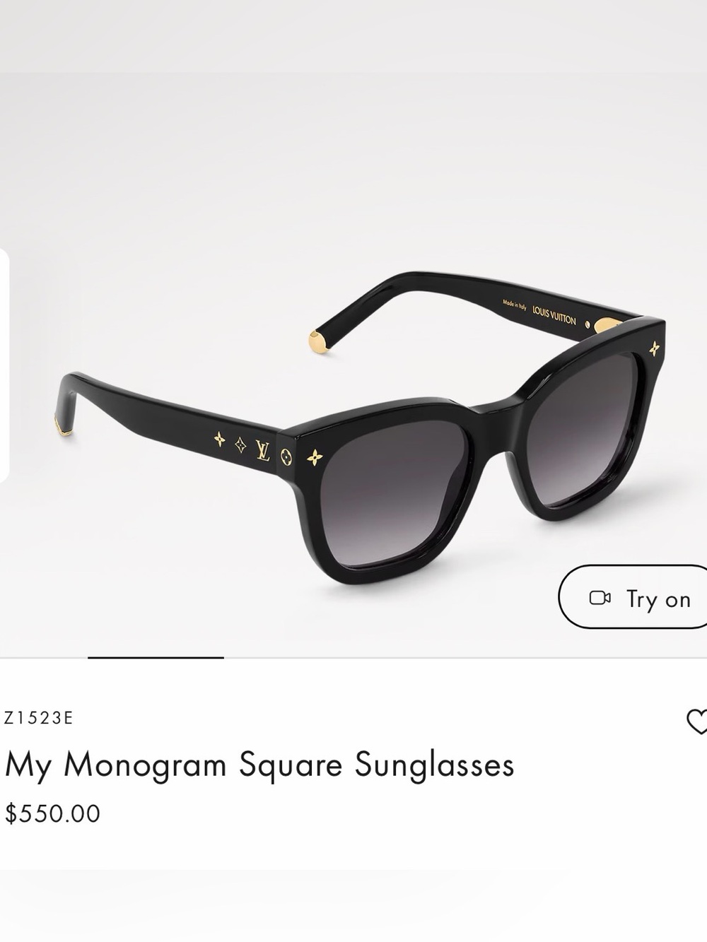 Louis Vuitton My Monogram Square Sunglasses